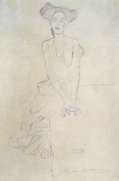 Seated Woman by Gustav Klimt